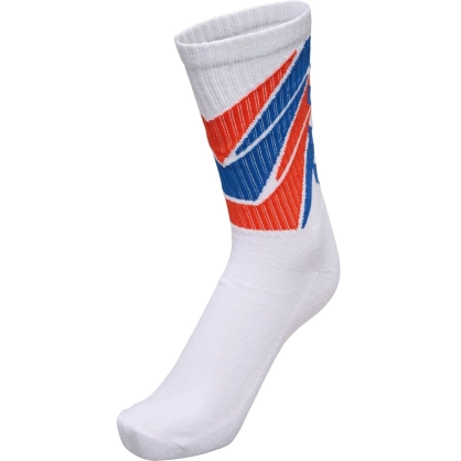 Chaussettes Handball HMLGraphic Hummel Blanc/Orange - Espace-Handball.com