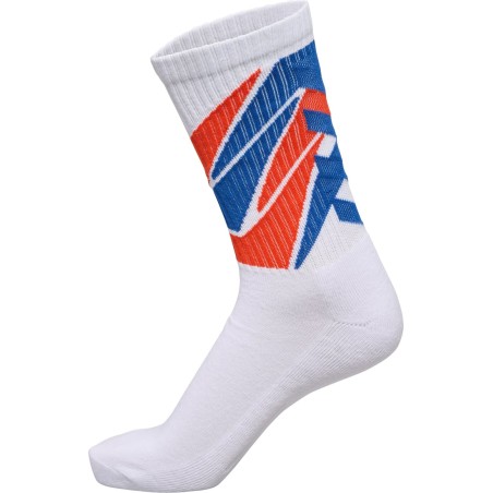 Chaussettes Handball HMLGraphic Hummel Blanc/Orange | Le spécialiste handball espace-handball.com