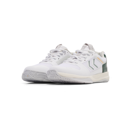 Chaussures Power Play Pro Hummel blanc/vert - Espace-Handball.com