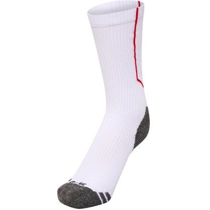 Chaussettes hmlPro Training Hummel Blanc/Rouge - Espace-Handball.com