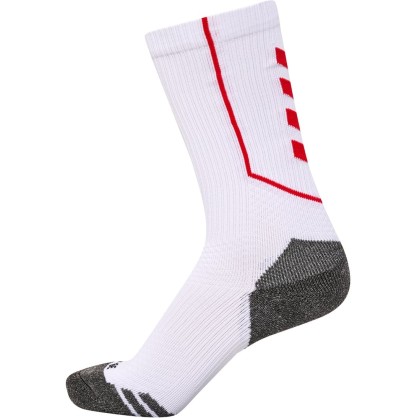 Chaussettes hmlPro Training Hummel Blanc/Rouge - Espace-Handball.com