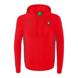 Sweat à capuche Erima Rouge US Argenton Handball - Espace-Handball.com