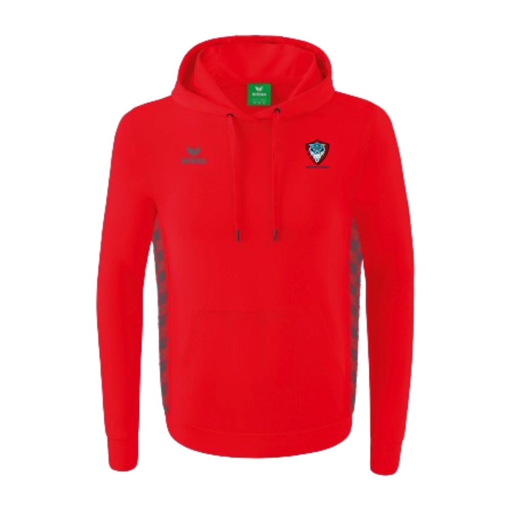 Sweat à capuche Erima Rouge US Argenton Handball