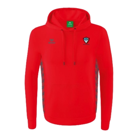 Sweat à capuche Erima Rouge US Argenton Handball