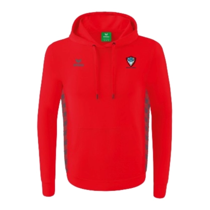 Sweat à capuche Erima Rouge US Argenton Handball - Espace-Handball.com