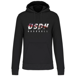 Sweat capuche Noël Noir USDH - Espace-Handball.com