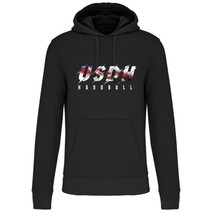 Sweat capuche Noël Noir USDH - Espace-Handball.com