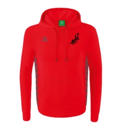 Sweat capuche rouge ERIMA HBC SIERENTZ - Espace-Handball.com
