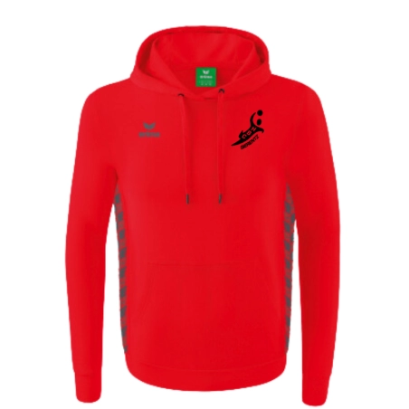 Sweat capuche rouge ERIMA HBC SIERENTZ