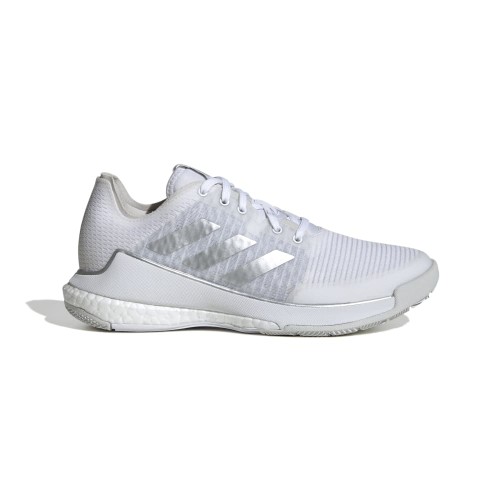 Chaussures Crazyflight Femme Adidas Blanc/Argent | Le spécialiste handball espace-handball.com