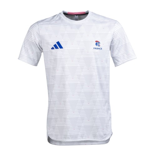 Maillot Training Officiel Équipe de France Handball Adidas Blanc | Le spécialiste handball espace-handball.com