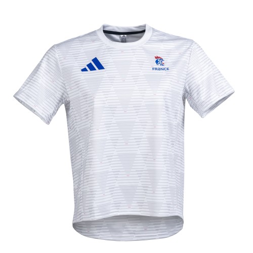 Maillot Training Officiel Équipe de France Femme Handball Adidas Blanc | Le spécialiste handball espace-handball.com