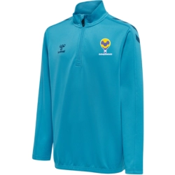 Veste 1/4 zip Hummel Bleu ciel Clamecy (2 logos) - Espace-Handball.com