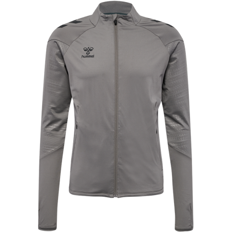 Veste HMLPRO Training Zip Hummel Gris | Le spécialiste handball espace-handball.com