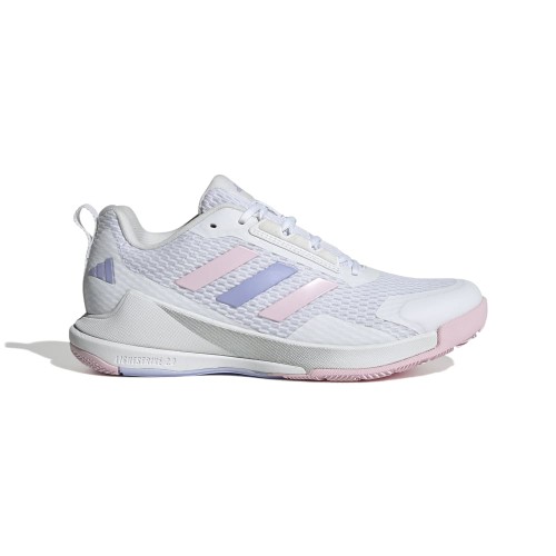 Chaussures Novaflight 2 Adidas Blanc/Violet/Rose | Le spécialiste handball espace-handball.com