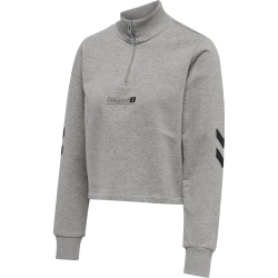 Top 1/2 Zip Femme Nikka Hummel Gris - Espace-Handball.com
