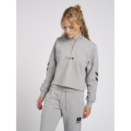 Top 1/2 Zip Femme Nikka Hummel Gris