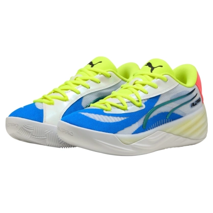 Chaussures All Pro Nitro Puma Blanc/Jaune Fluo - Espace-Handball.com