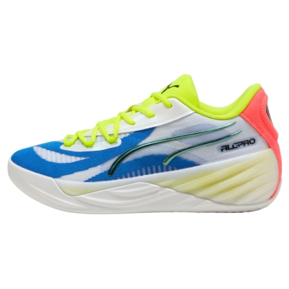 Chaussures All Pro Nitro Puma Blanc/Jaune Fluo - Espace-Handball.com