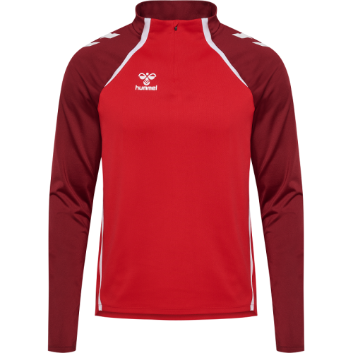 Sweat 1/4 Zip HMLLead 2.0 Hummel Rouge | Le spécialiste handball espace-handball.com