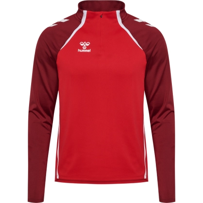 Sweat 1/4 Zip HMLLead 2.0 Hummel Rouge - Espace-Handball.com