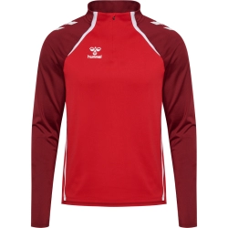 Sweat 1/4 Zip HMLLead 2.0 Hummel Rouge Jr - Espace-Handball.com