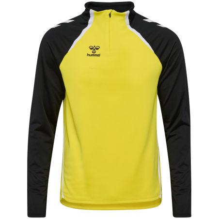 Sweat 1/4 Zip HMLLead 2.0 Hummel Jaune Jr | Le spécialiste handball espace-handball.com