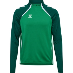 Sweat 1/4 Zip HMLLead 2.0 Hummel Vert Jr - Espace-Handball.com
