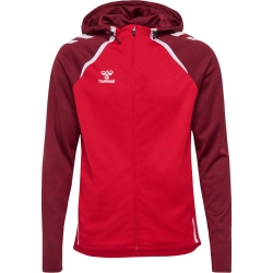 Veste à capuche HMLLead 2.0 Hummel Rouge Jr - Espace-Handball.com