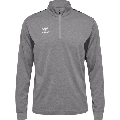 Sweat Hmlauthentic 1/4 Zip Hummel Gris - Espace-Handball.com