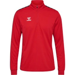 Sweat Hmlauthentic 1/4 Zip Hummel Rouge - Espace-Handball.com