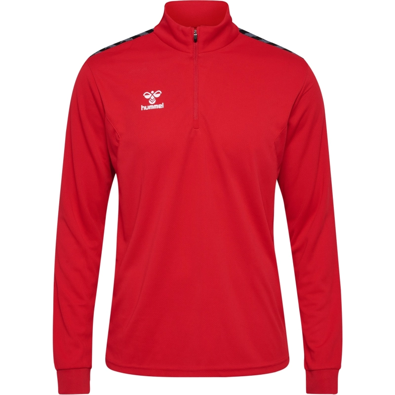 Sweat Hmlauthentic 1/4 Zip Hummel Rouge