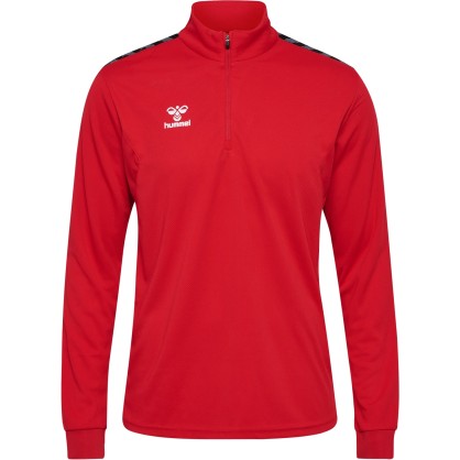 Sweat Hmlauthentic 1/4 Zip Hummel Rouge - Espace-Handball.com
