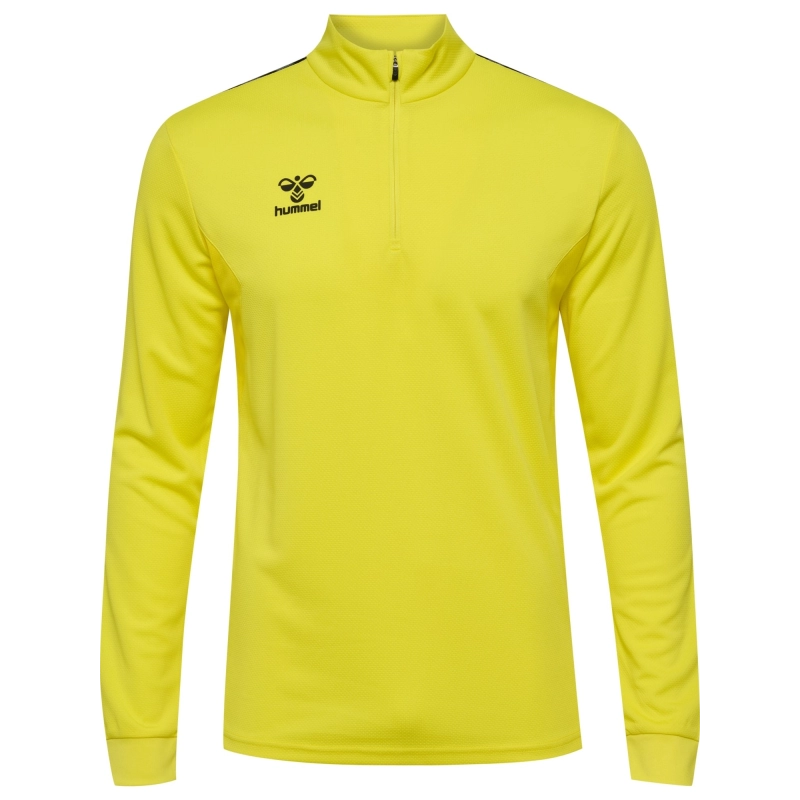 Sweat Hmlauthentic 1/4 Zip Hummel Jaune