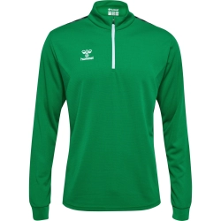 Sweat Hmlauthentic 1/4 Zip Hummel Vert - Espace-Handball.com