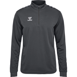 Sweat Hmlauthentic 1/4 Zip Hummel Gris foncé Jr - Espace-Handball.com