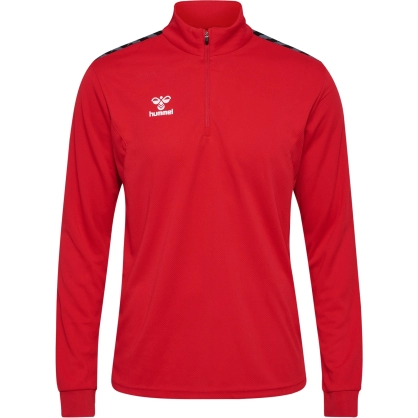 Sweat Hmlauthentic 1/4 Zip Hummel Rouge Jr - Espace-Handball.com