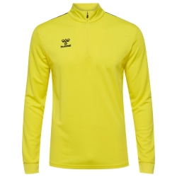 Sweat Hmlauthentic 1/4 Zip Hummel Jaune Jr - Espace-Handball.com