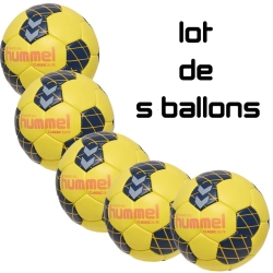 Lot de 5 Ballons HMLClassic Elite HB Jaune Hummel - Espace-Handball.com