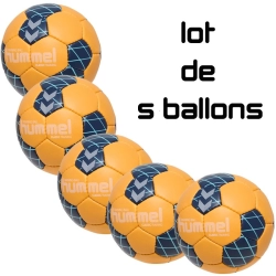 Lot de 5 Ballons HMLClassic Training HB Orange Hummel - Espace-Handball.com