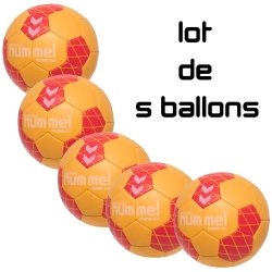 Lot de 5 Ballons HMLClassic Kids HB Orange Hummel - Espace-Handball.com