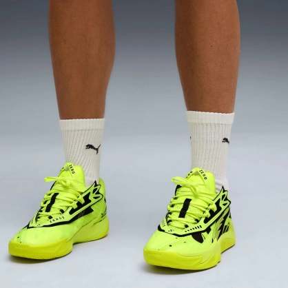 Chaussures Scoot II Puma Jaune Fluo - Espace-Handball.com