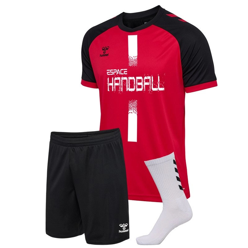 Ensemble League Handball Hummel rouge/noir Jr
