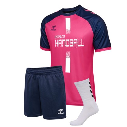 Ensemble League Handball Hummel rose/marine Femme - Espace-Handball.com