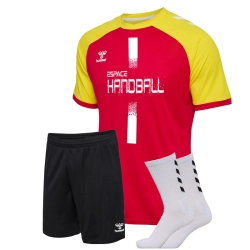 Ensemble League Handball Hummel rouge/jaune - Espace-Handball.com