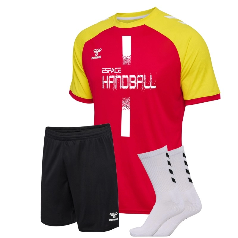 Ensemble League Handball Hummel rouge/jaune Ensemble League Handball Hummel rouge/jaune