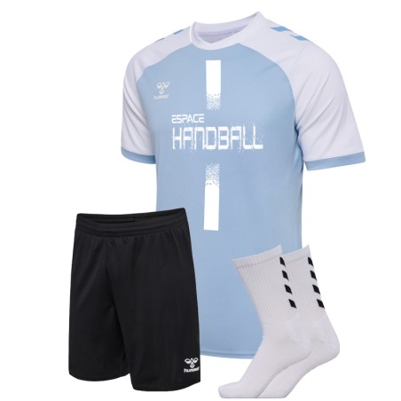Ensemble League Handball Hummel bleu ciel/blanc - Espace-Handball.com