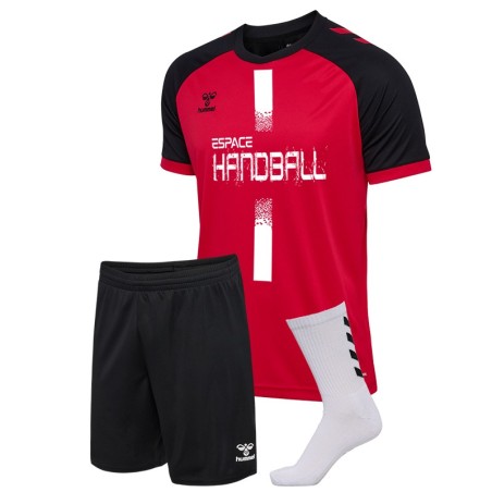 Ensemble League Handball Hummel rouge/noir - Espace-Handball.com