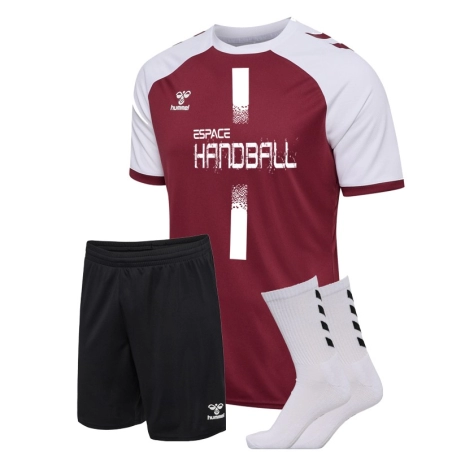 Ensemble League Handball Hummel maroon/blanc Jr