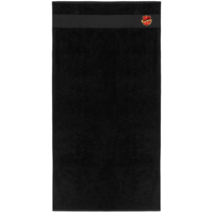 Serviette de bain Noir Dives HB (logo brodé) - Espace-Handball.com